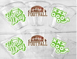 FOOTBALL PARTY CUPS - Football Cups Football Party Cups Football Birthday Cups Football Party Cups Sports Party Cups Football Party Favors