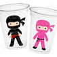 NINJA PARTY CUPS - Ninja Cups Ninja Birthday Party Ninja Party Decorations Ninja Party Supplies Ninja Treat Cups Ninja Party Favors Karate