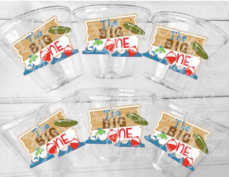 FISHING PARTY CUPS - Gone Fishing Party Fishing Party The Big One Fishing Bobber Decorations Fishing Birthday Fishing First Party Bait Cups
