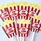 Movie Party Cupcake Toppers - Popcorn cupcake toppers - Movie Party Decorations