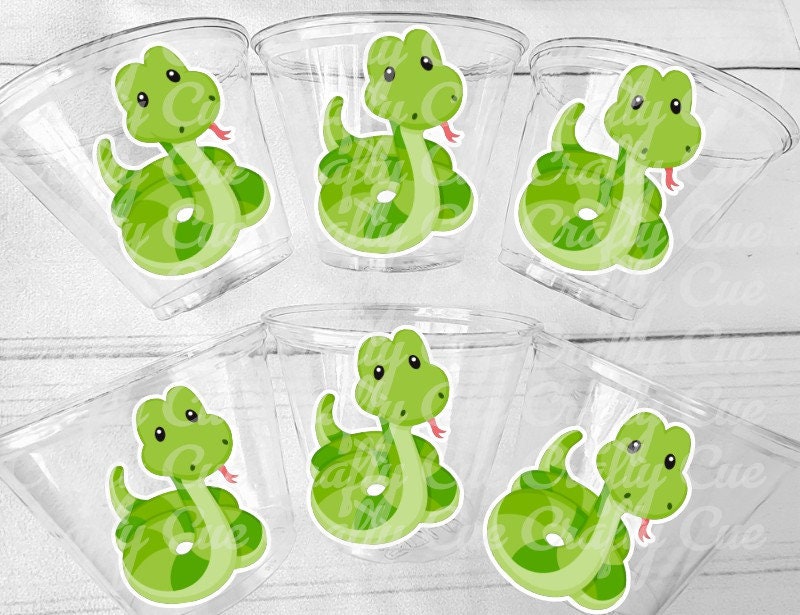 Snake Party Cups Reptile Party Cups Snake Birthday Party Snake party decorations Reptile Party Decorations Snake Cups Jungle Party Safari