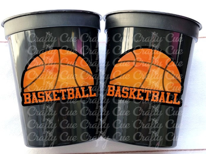BASKETBALL PARTY CUPS - Basketball Birthday Cups Basketball Cups Basketball Favors Basketball Party Sports Party Cups Sports Birthday
