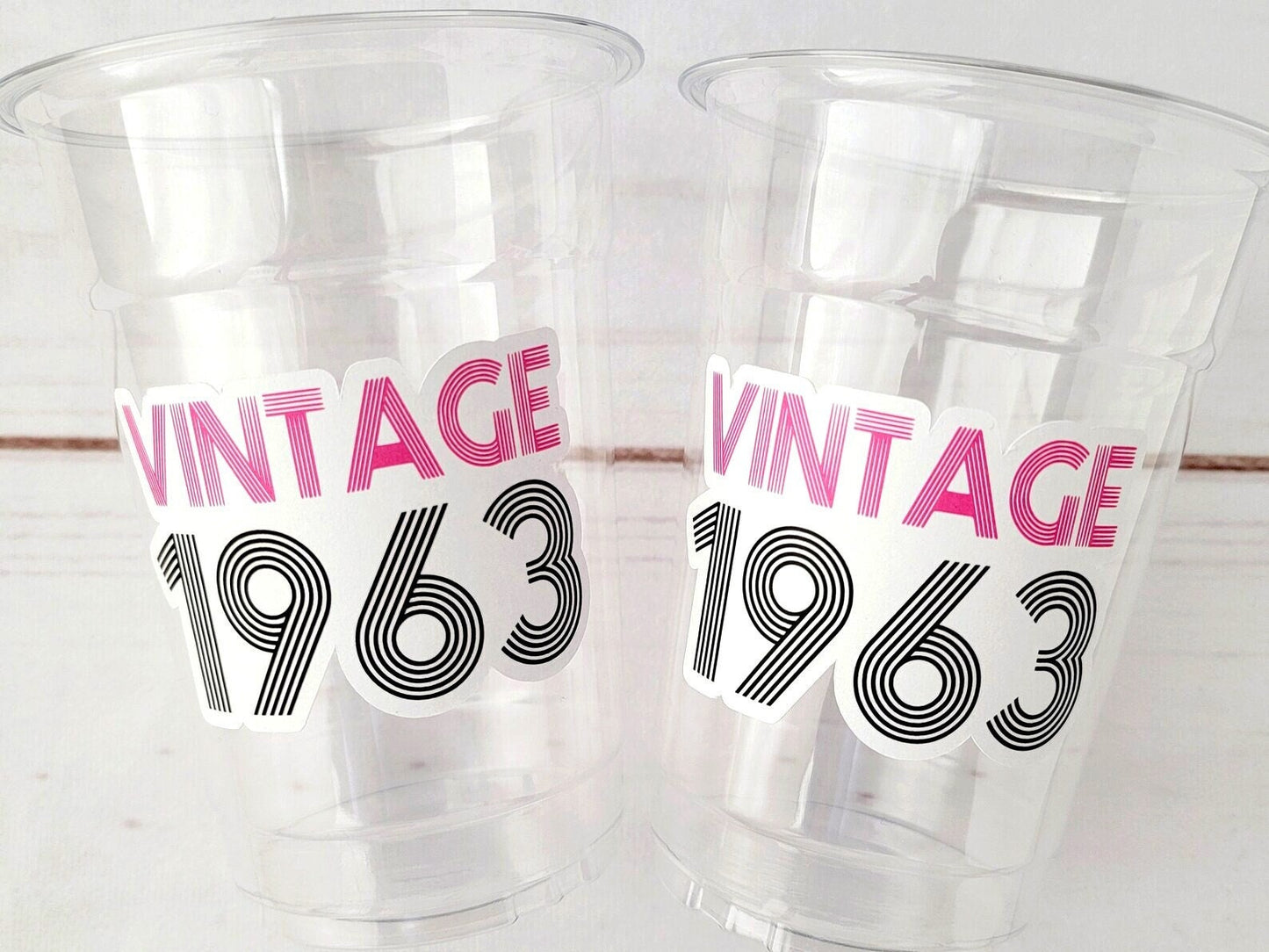 60th PARTY CUPS - Vintage 1963 Cups Best of 1963 60th Birthday Party 60th Birthday Favors 60th Party 60th Party Decorations 1963 Birthday