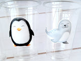 WINTER ARCTIC ANIMAL Party Cups - Disposable Winter Animal Cups Winter Baby Shower Winter Party Decorations Winter Wonderland Baby Shower