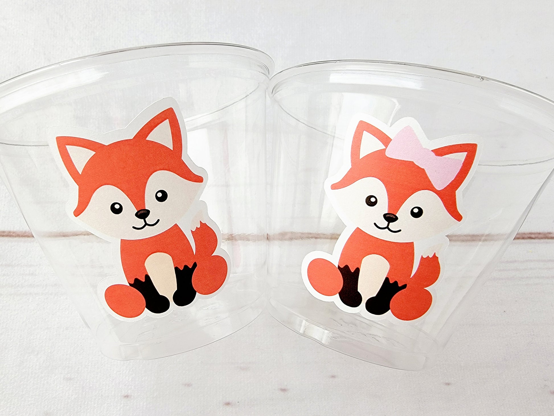 FOX PARTY CUPS - Fox Treat Cups Fox Favors Fox Decorations Woodland Birthday Woodland Baby Shower Woodland Birthday Party Fox Baby Shower