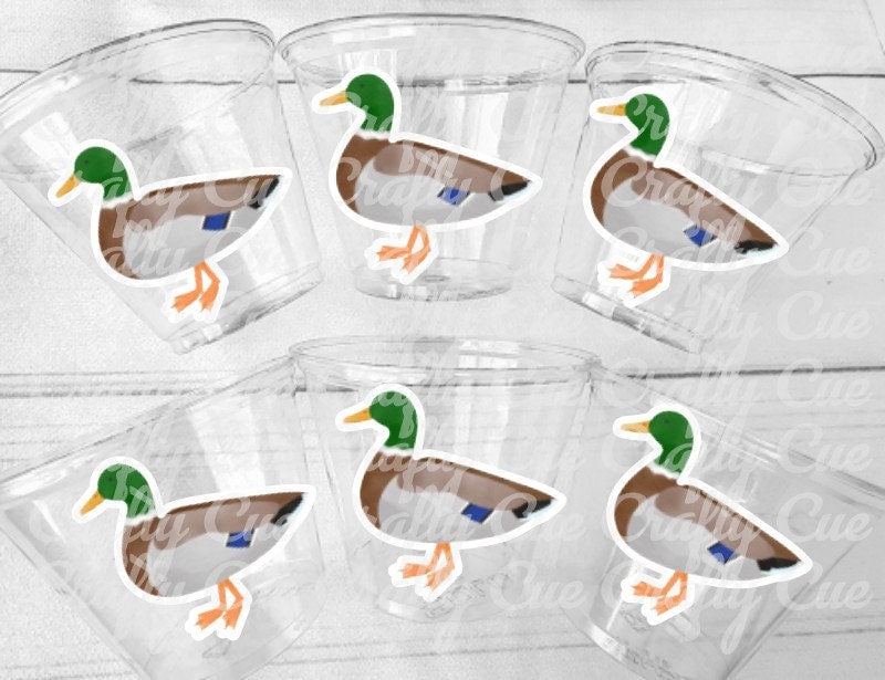 DUCK PARTY CUPS - Duck Birthday Duck Party Duck Baby Shower Duck Party Cups Duck Decorations Duck Cups Ducky Party Cups Mallard Duck Cups