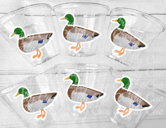 DUCK PARTY CUPS - Duck Birthday Duck Party Duck Baby Shower Duck Party Cups Duck Decorations Duck Cups Ducky Party Cups Mallard Duck Cups