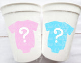 GENDER REVEAL Party Cups - Gender Reveal Cups Gender Reveal Baby Shower Decorations Pink and Blue Party Pink and Blue Baby Shower Pink Blue
