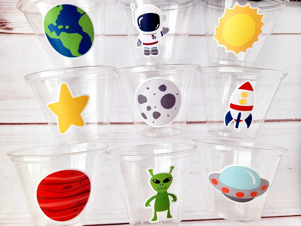 SPACE PARTY Cups Rocket Party Cups Space Party Favors Astronaut Spaceship Cups Planet Party Cups Astronaut Party Favors Astronaut Birthday