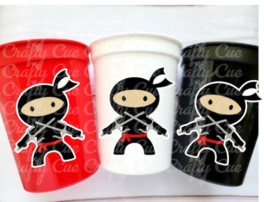 NINJA PARTY CUPS - Ninja Cups Ninja Birthday Party Ninja Party Decorations Ninja Party Supplies Ninja Treat Cups Ninja Party Favors Karate