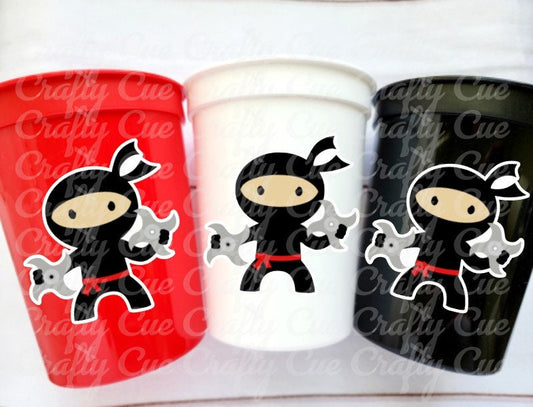 NINJA PARTY CUPS - Ninja Cups Ninja Birthday Party Ninja Party Decorations Ninja Party Supplies Ninja Treat Cups Ninja Party Favors Karate