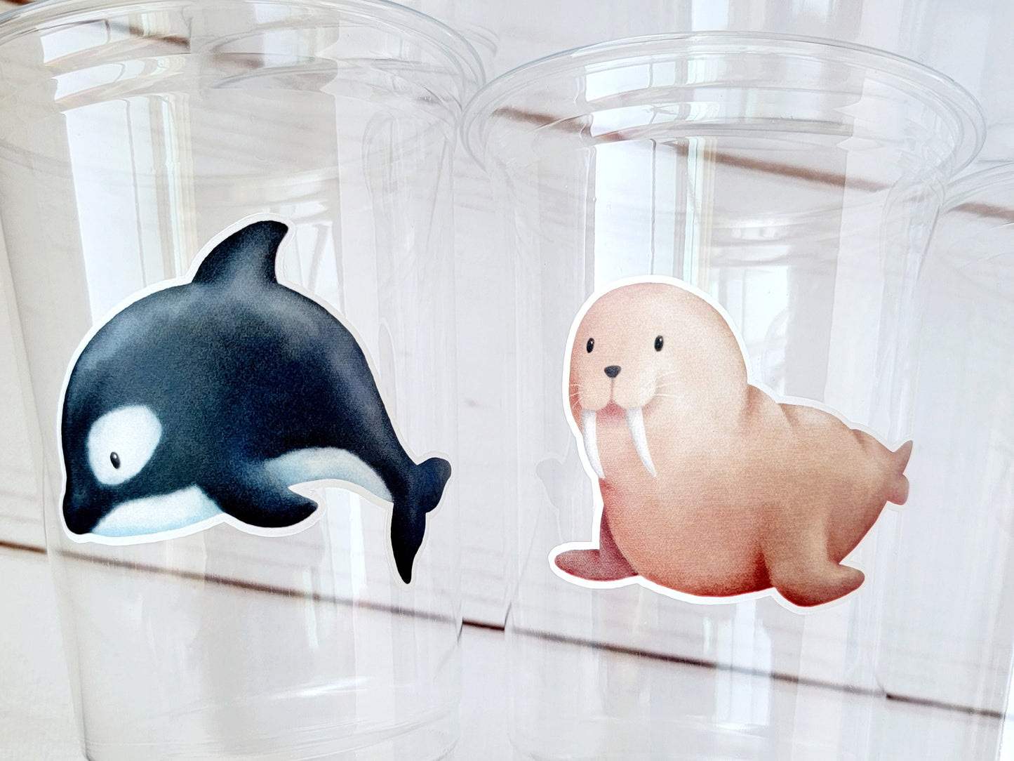 WINTER ARCTIC ANIMAL Party Cups - Disposable Winter Animal Cups Winter Baby Shower Winter Party Decorations Winter Wonderland Baby Shower