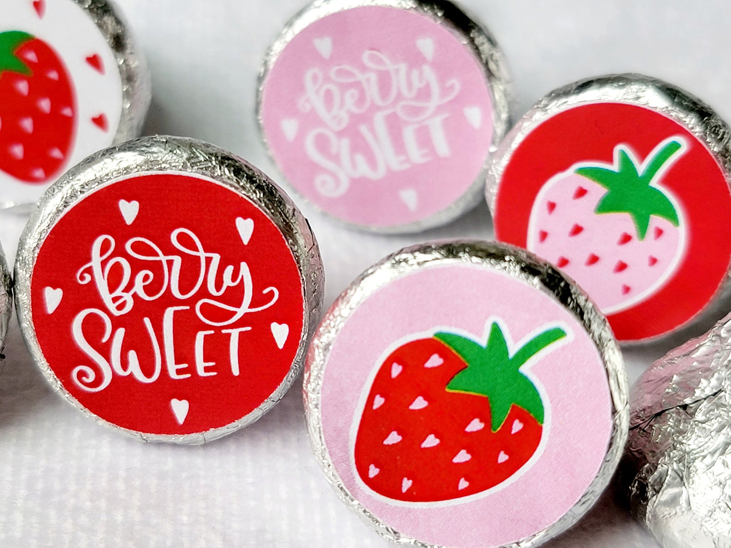 180 - STRAWBERRY FAVOR STICKERS for candy Strawberry Party Stickers Strawberry Birthday Strawberry Party Decoration 1st Birthday Berry Sweet