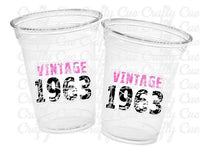 60th PARTY CUPS - Vintage 1963 Cups Best of 1963 60th Birthday Party 60th Birthday Favors 60th Party 60th Party Decorations 1963 Birthday