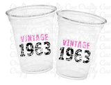60th PARTY CUPS - Vintage 1963 Cups Best of 1963 60th Birthday Party 60th Birthday Favors 60th Party 60th Party Decorations 1963 Birthday