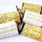 30 - 50th ANNIVERSARY PARTY Stickers 50th Anniversary Decorations Golden Wedding Anniversary Favors 50th Anniversary Mini Candy Bar Wrapper