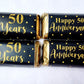 30 - 50th ANNIVERSARY PARTY Stickers 50th Anniversary Decorations Golden Wedding Anniversary Favors 50th Anniversary Mini Candy Bar Wrapper