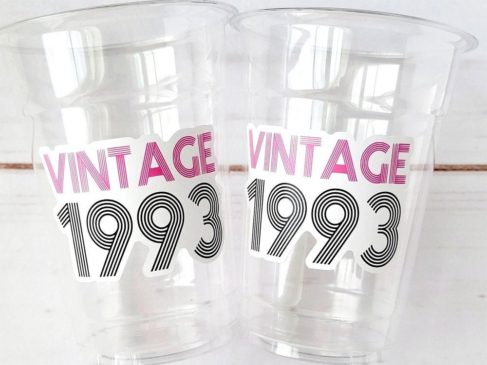 30th PARTY CUPS - Vintage 1993 Cups Best of 1993 30th Birthday Party 30th Birthday Favors 30th Party 30th Party Decorations 1993 Birthday