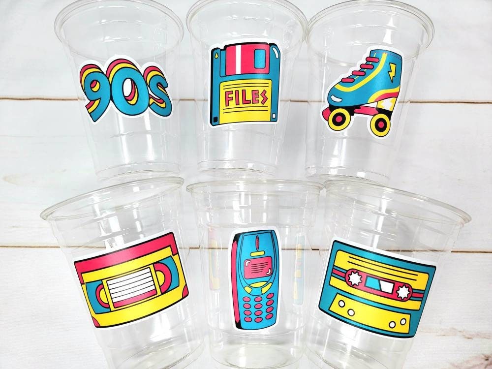 I Love the 90'S PARTY CUPS - 90's Birthday Cups 90's Party Cups 90's Decorations 90's Birthday Party 90's Birthday Party Decorations 90s 80s