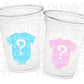 GENDER REVEAL Party Cups - Pink and Blue Party Cups Gender Reveal Party Favors One Piece Gender Reveal Gender Reveal Decorations Baby Shower