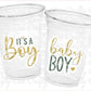 GREEN AND GOLD Baby Shower Cups It's A Boy Baby Shower Favor Green Gold Gender Neutral Baby Shower Favor Green Baby Shower Favor Cups