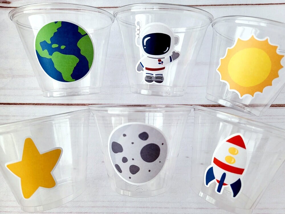 SPACE PARTY Cups Rocket Party Cups Space Party Favors Astronaut Spaceship Cups Planet Party Cups Astronaut Party Favors Astronaut Birthday