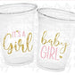GIRL BABY SHOWER Party Cups - It's a Girl Party Cups Baby Girl Party Cups Pink Baby Shower Cups Pink and Gold Baby Shower Favors Decorations