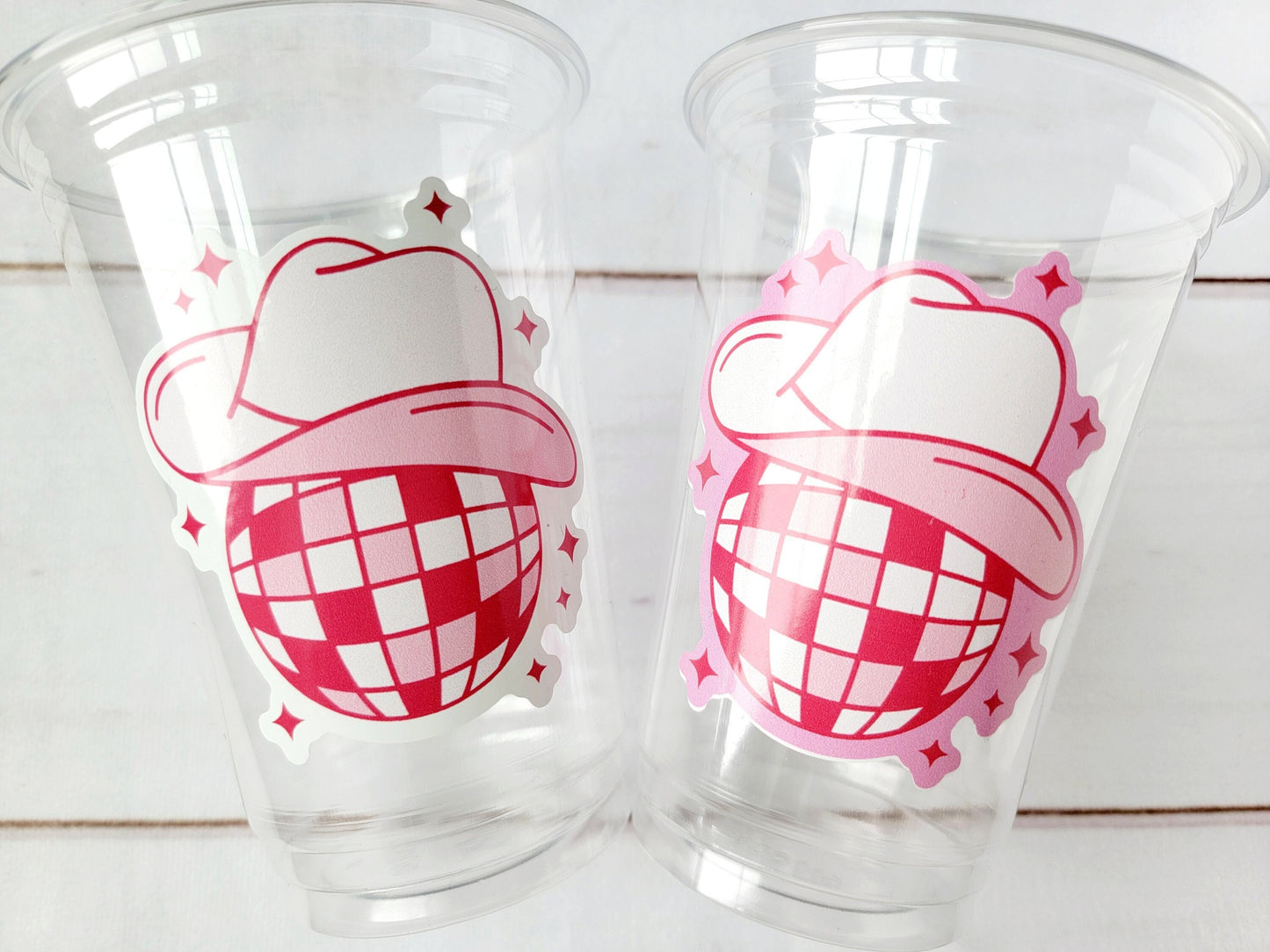 DISCO COWGIRL PARTY Cups -Cowgirl Cups Cowgirl Party Decorations Cowgirl Bachelorette Party Cowgirl Hat Birthday Rodeo Party Cups Disco Ball