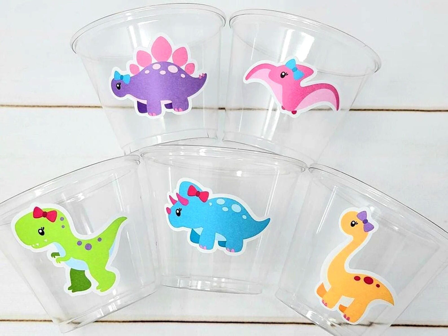 DINOSAUR PARTY CUPS - Girl Dinosaur Party Cups Girl Dinosaur Decorations Dinosaur Party Decorations Dinosaur Birthday Girl Dinosaur Party