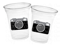 CAMERA PARTY CUPS - Camera Cups Camera Party Favors Camera Party Decorations Photographer Birthday Party Photography Party Camera Favors