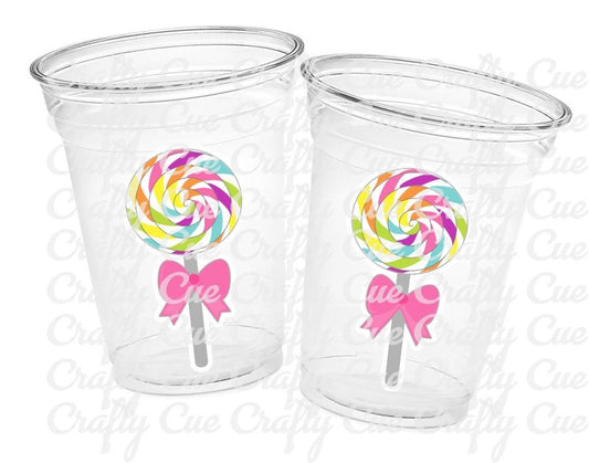 LOLLIPOP PARTY CUPS - Candy Cups Candy Birthday Cups Candy Party Favor Cups Decorations Candy Birthday Favor Party Favors Sweet 16 Party