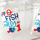 FISHING PARTY CUPS O-Fish-Ally Fishing Birthday Fishing First Birthday Party Gone Fishing Party The Big One Decorations Fish Bait Cups