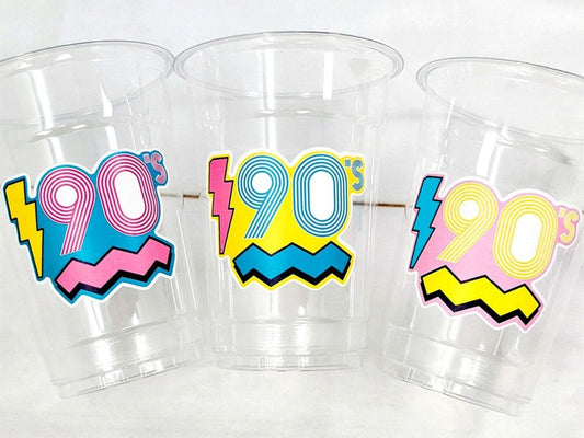 I Love the 90'S PARTY CUPS - 90's Birthday Cups 90's Party Cups 90's Decorations 90's Birthday Party 90's Birthday Party Decorations 90s