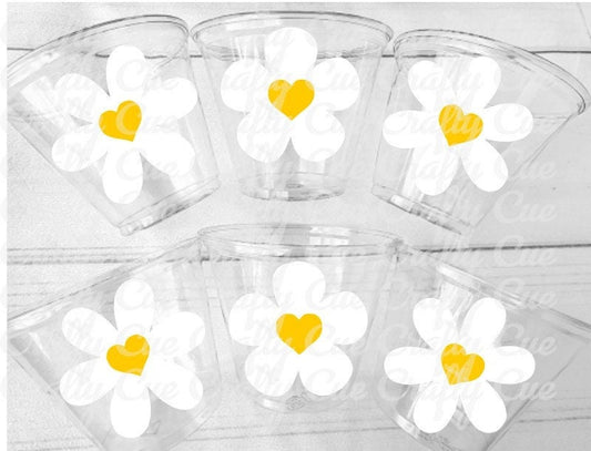 DAISY PARTY CUPS - Daisy Cups 70S Party cups 70s Birthday Cups 70's Party Cups 70's Decorations 70's Birthday Party 70's Decorations