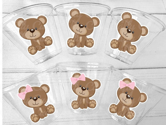 Teddy Bear Party Cups Teddy Bear Baby Shower Favors Teddy Bear Birthday Favors Teddy Bear Party Teddy Bear Party Favors Boy Bear Girl Bear