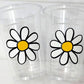 DAISY CUPS - Daisy Birthday Party Cups Daisy Baby Shower Cups Floral Party Cups Flower Party Cups Daisy Party Favors Daisy Flower Cup Flower
