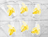 BANANA PARTY CUPS - Banana Party Favors Banana Treat Cups Banana Birthday Banana Party Favor Cups Monkey Birthday Party Fruit Party Cups
