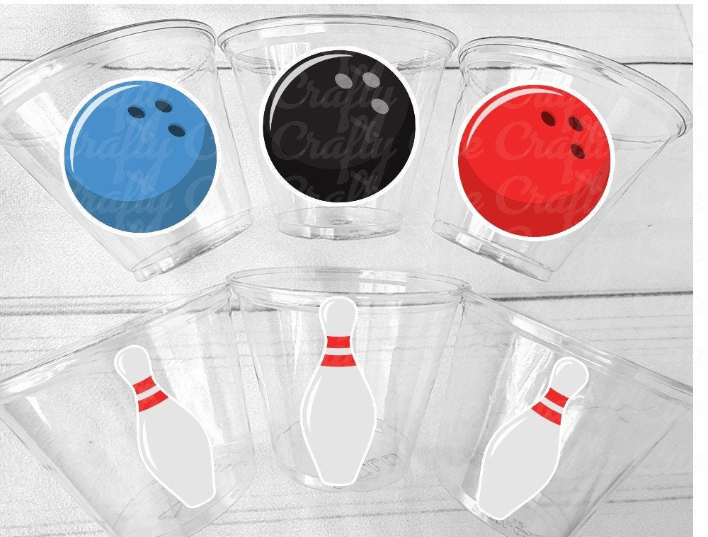 BOWLING PARTY CUPS - Bowling Birthday Cups Bowling Cups First Birthday Bowling Party Decorations Bowling Bowling Cups Bowling Party Favors