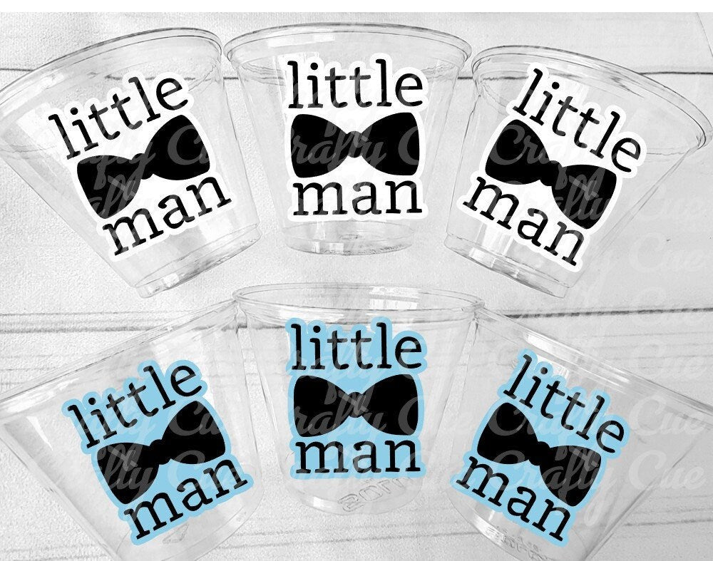 LITTLE MAN PARTY Cups - Little Man Cups Little Man Baby Shower Little Man Party Decorations Little Man Bow Tie Party Favor Cups Little Man