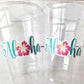 LUAU PARTY CUPS - Aloha Party Cups Luau Party Decoration, Luau Party Supplies Luau Baby Shower Tropical Party Decorations Hawaii Party Luau