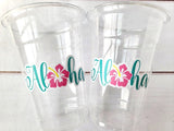 LUAU PARTY CUPS - Aloha Party Cups Luau Party Decoration, Luau Party Supplies Luau Baby Shower Tropical Party Decorations Hawaii Party Luau