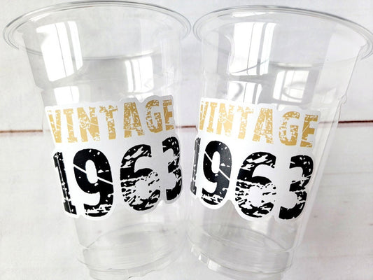60th PARTY CUPS - Vintage 1963 Cups Best of 1963 60th Birthday Party 60th Birthday Favors 60th Party 60th Party Decorations 1963 Birthday