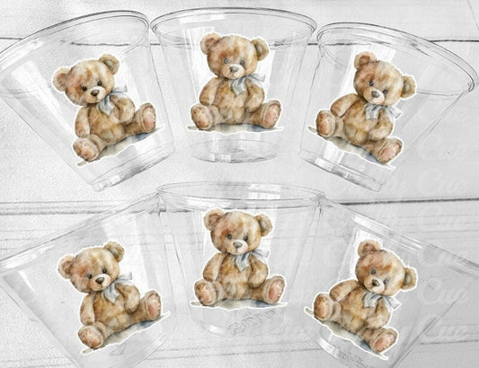 Teddy Bear Party Cups Teddy Bear Baby Shower Favors Teddy Bear Birthday Favors Teddy Bear Party Teddy Bear Party Favors Boy Bear Girl Bear