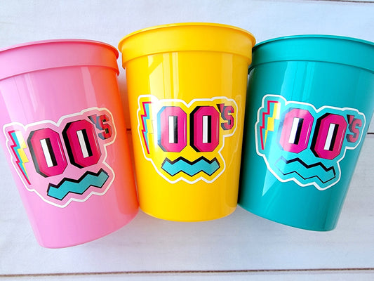 Back to the 2000'S PARTY CUPS 00's Birthday Cups 2000's Party Cups 00's Decorations 00s Birthday Party 00's Birthday Party Decorations 2000s
