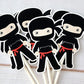 Ninja Cupcake Toppers Ninja Birthday Decorations Ninja Party Ninja Party Supplies Ninja Cupcake Picks Ninja Cake Toppers Ninja Cupcake Decor
