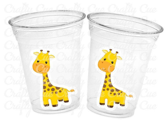 GIRAFFE PARTY CUPS - Giraffe Cups Giraffe Baby Shower Giraffe Party Decorations Giraffe Party Supplies Giraffe Party Favors Giraffe Birthday