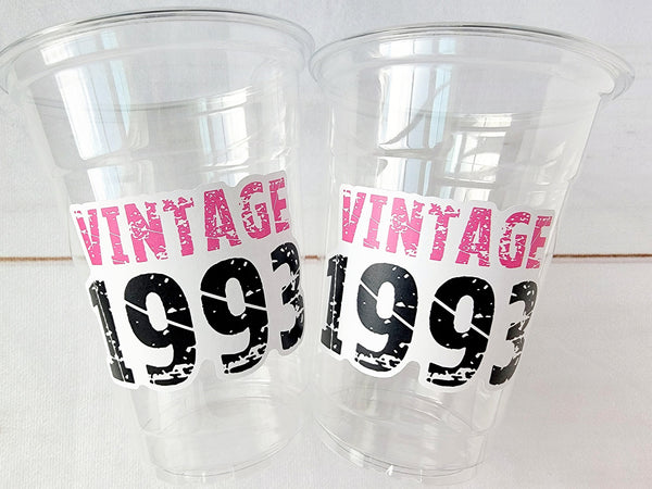 30th PARTY CUPS - Vintage 1993 Cups Best of 1993 30th Birthday Party 30th Birthday Favors 30th Party 30th Party Decorations 1993 Birthday