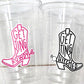 COWGIRL PARTY CUPS - Getting Hitched Party Cups Rowdy Bachelorette Party Cowgirl Boots Party cups Party Decorations Cowgirl Bachelorette Cup