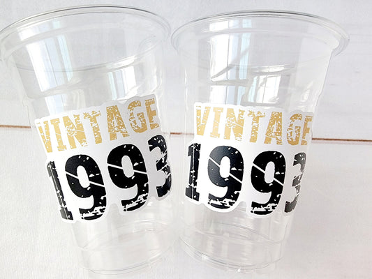 30th PARTY CUPS - Vintage 1993 Cups Best of 1993 30th Birthday Party 30th Birthday Favors 30th Party 30th Party Decorations 1993 Birthday