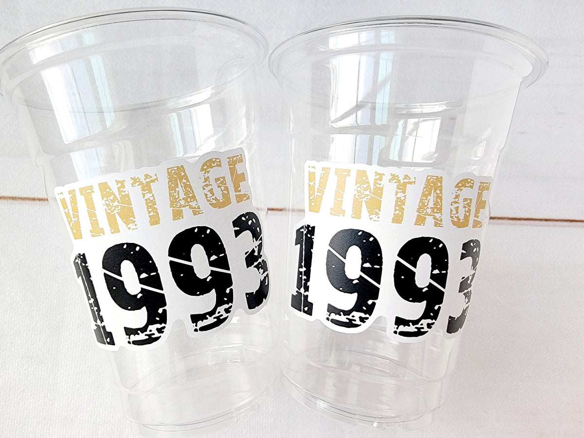 30th PARTY CUPS - Vintage 1993 Cups Best of 1993 30th Birthday Party 30th Birthday Favors 30th Party 30th Party Decorations 1993 Birthday